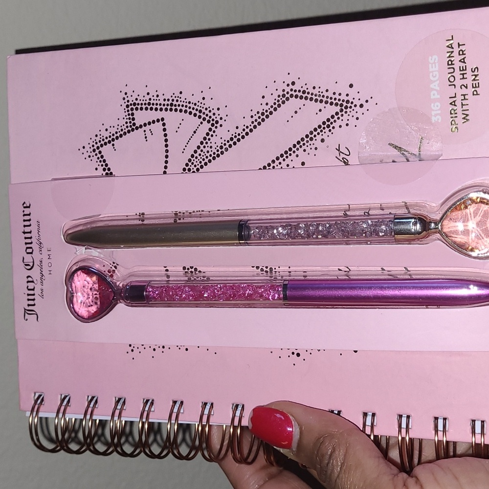 Juicy Couture Pink Journal with Heart Pens - Picture 8 of 9